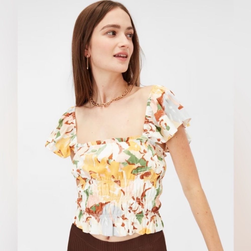 Abercrombie Flutter Sleeve Blouse top